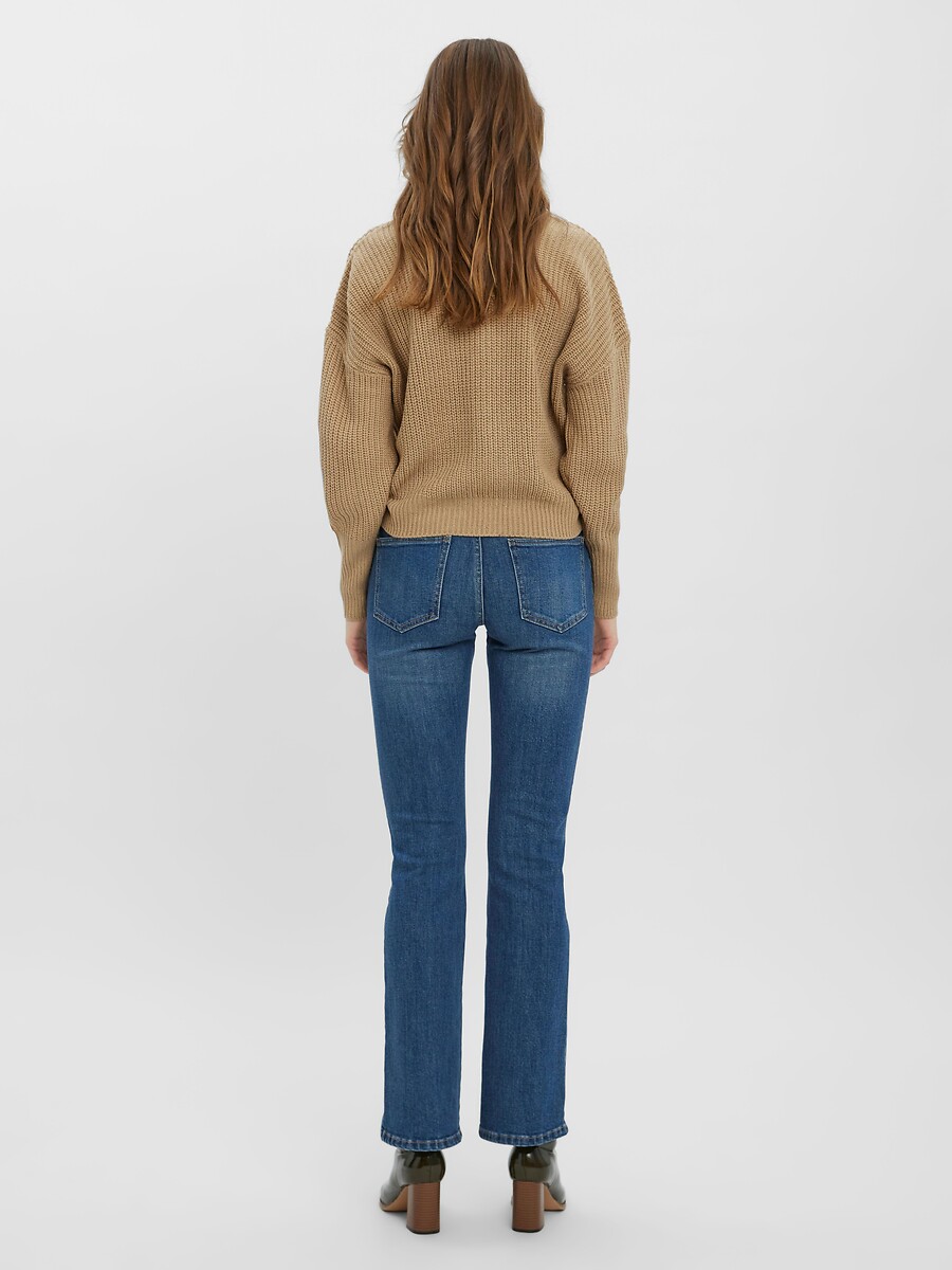 VERO MODA<br>Cardigã curto de malha com fecho de botão