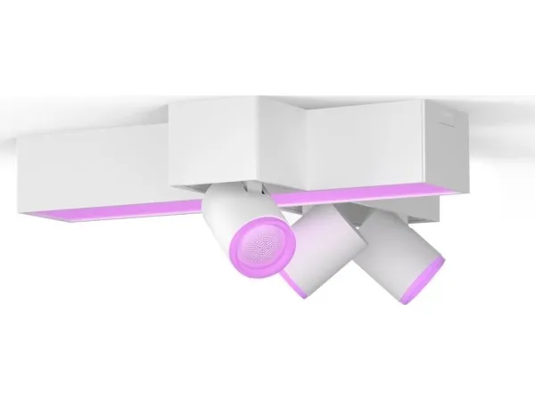 Philips Hue White and Colour Ambiance Centris - Loftsspotlys - LED-lyspære x 3 - GU10 - total: 17.1 W (tilsvarende 150 W) - klasse A - 16 millioner farver - 2000-6500 K - hvid