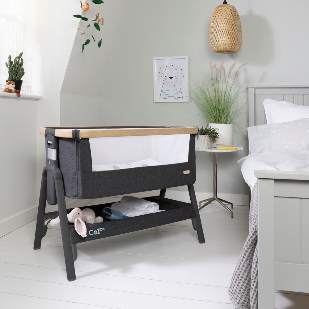 Tutti Bambini CoZee Lite Nachtbett, Dunkelgrau und Eiche