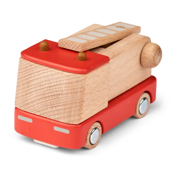 Liewood Camion de pompiers en bois | Aurora red mix