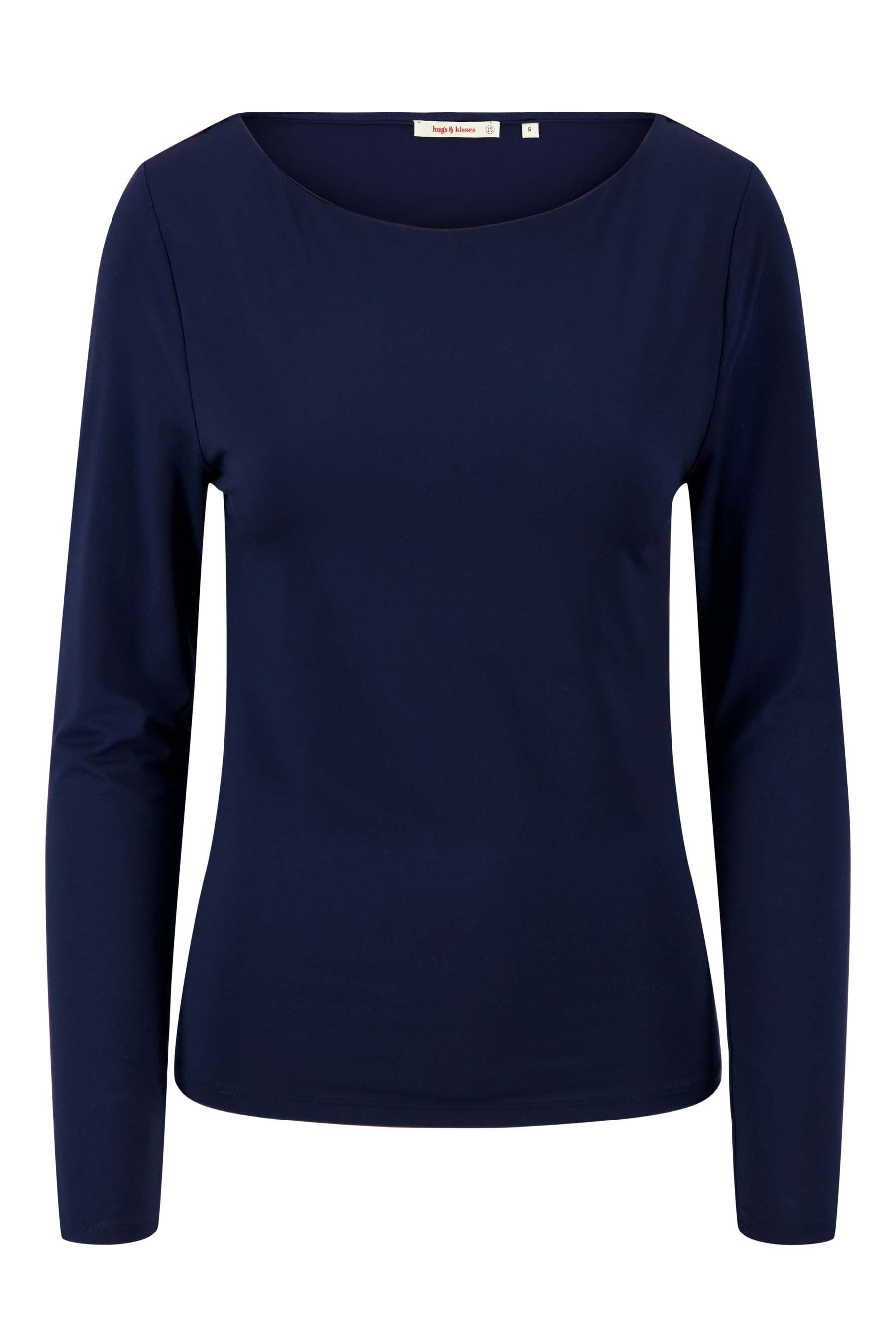 basic boothals top met stretch