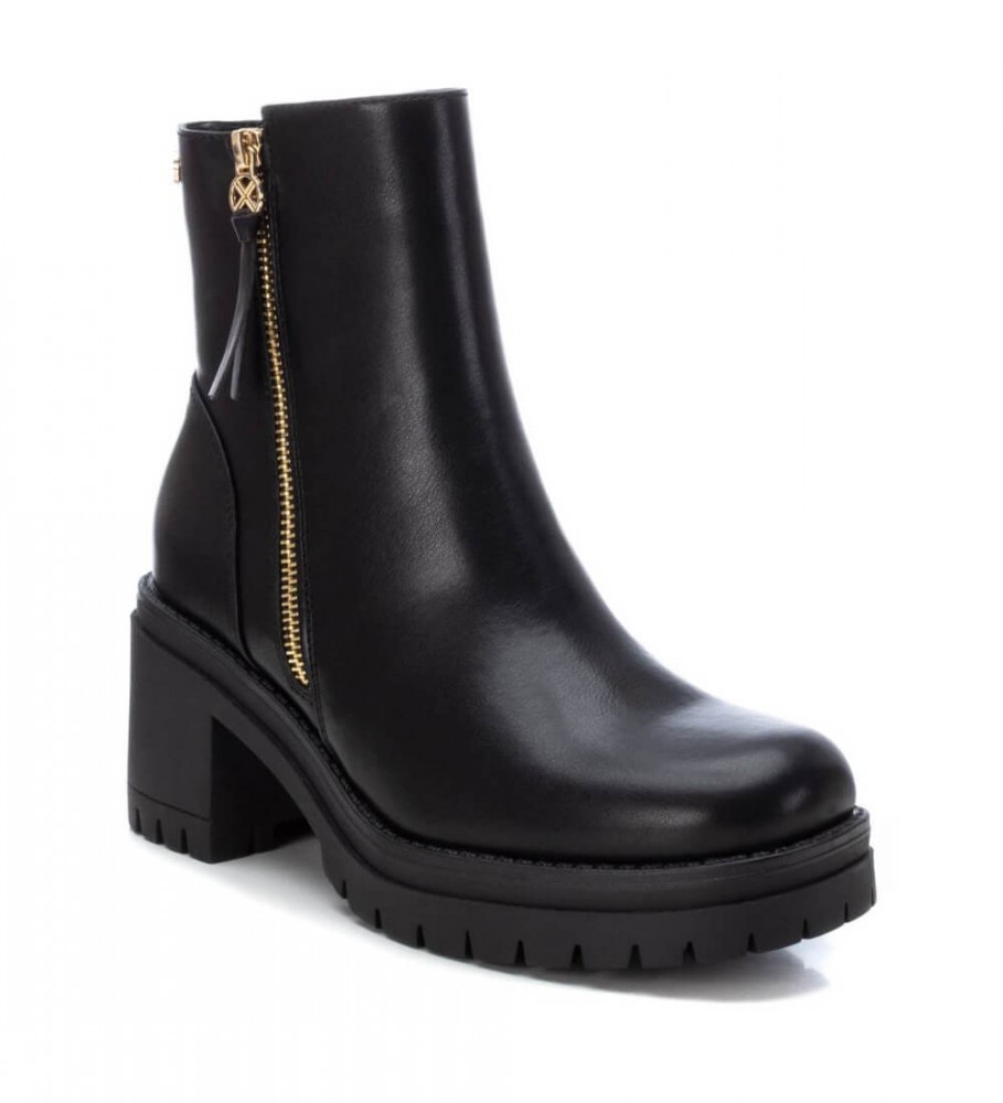 Botas de cano curto Xti 141538 pretas - Altura do salto: 7 cm -