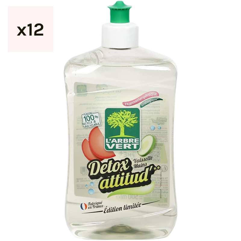 Liquides vaisselle mains - Detox Attitud' - 12 x 500 ml