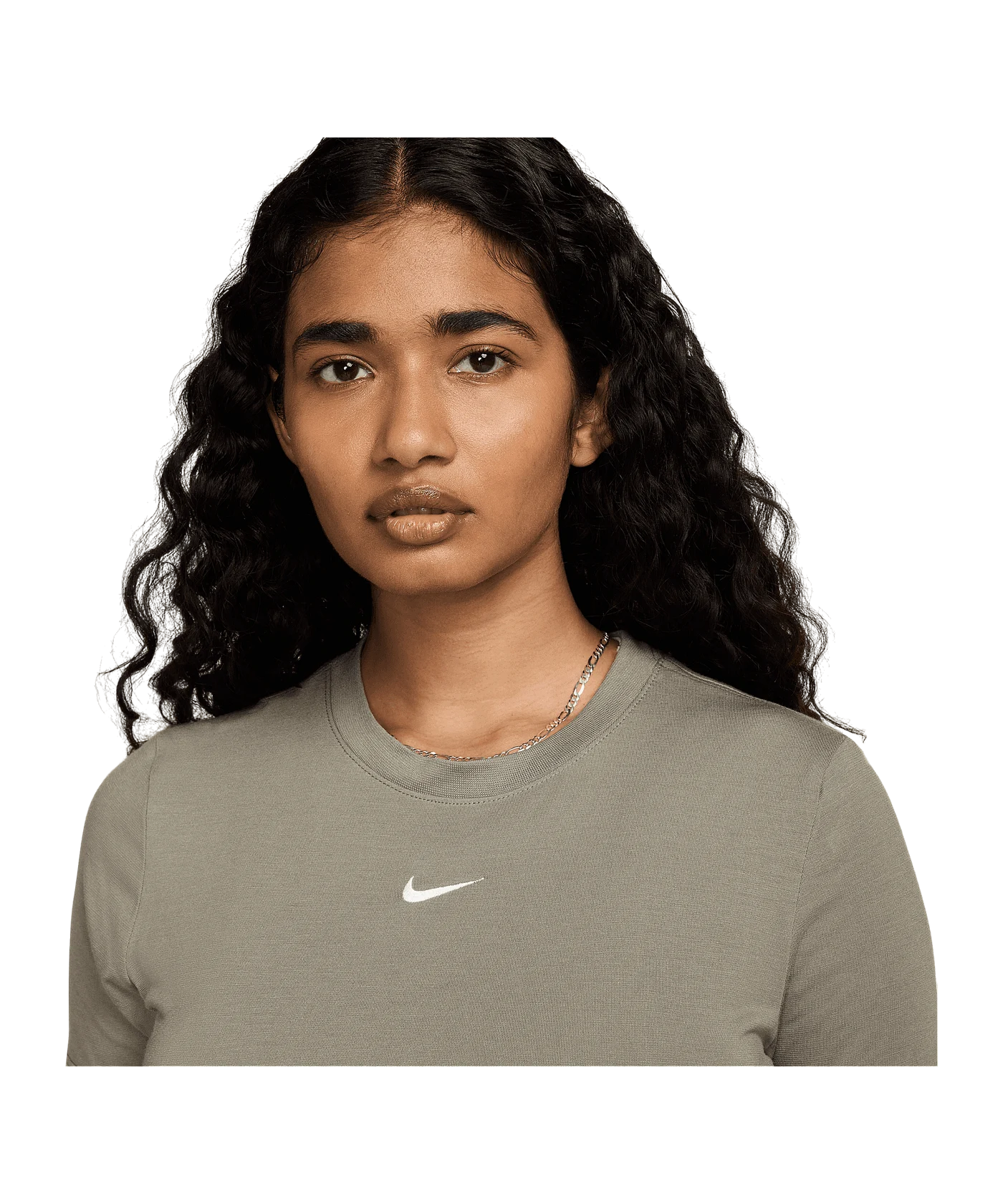 Nike Essential SLM Crop T-Shirt Damen Beige F320