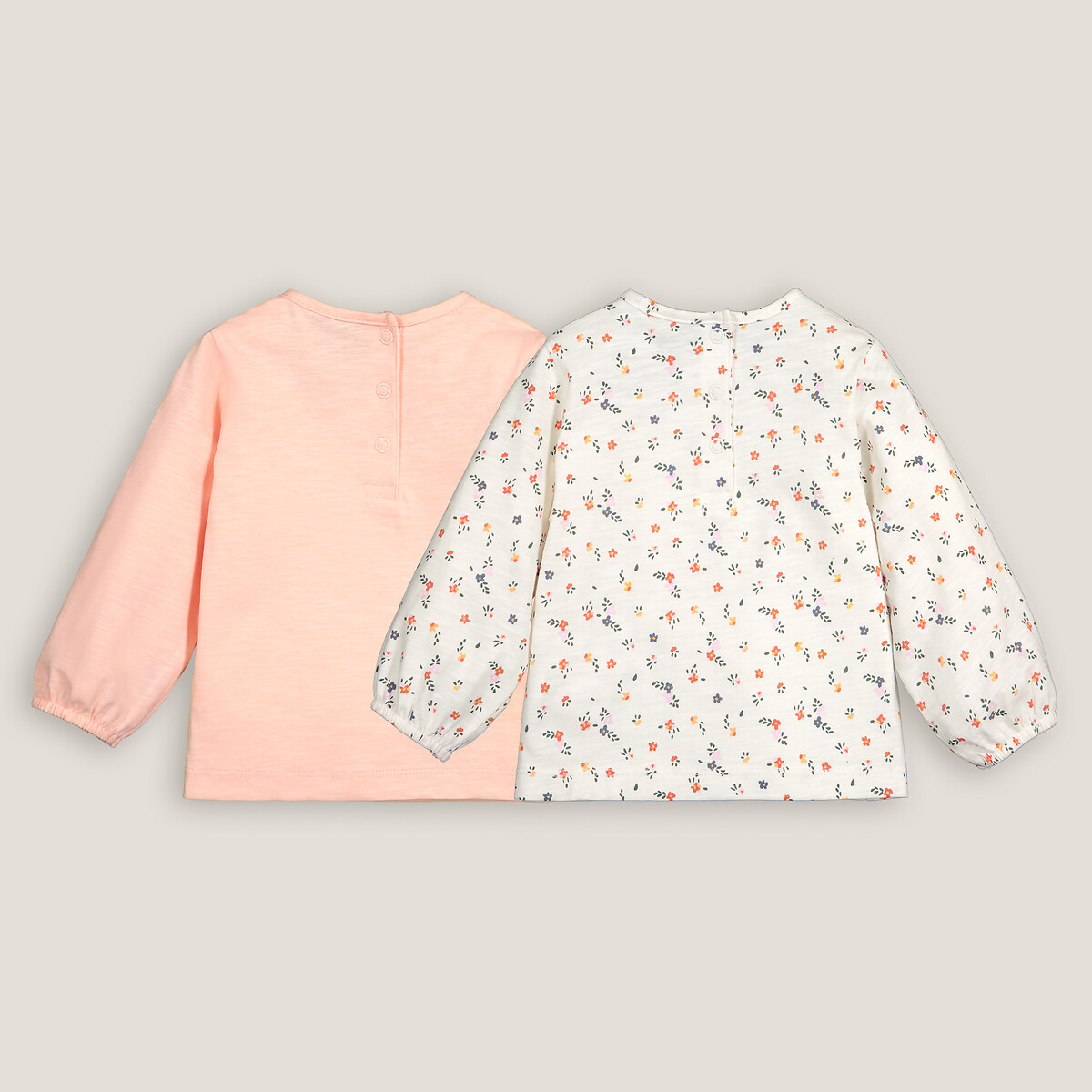 COLEÇÃO LA REDOUTE<br>Conjunto de 2 camisetas de manga comprida