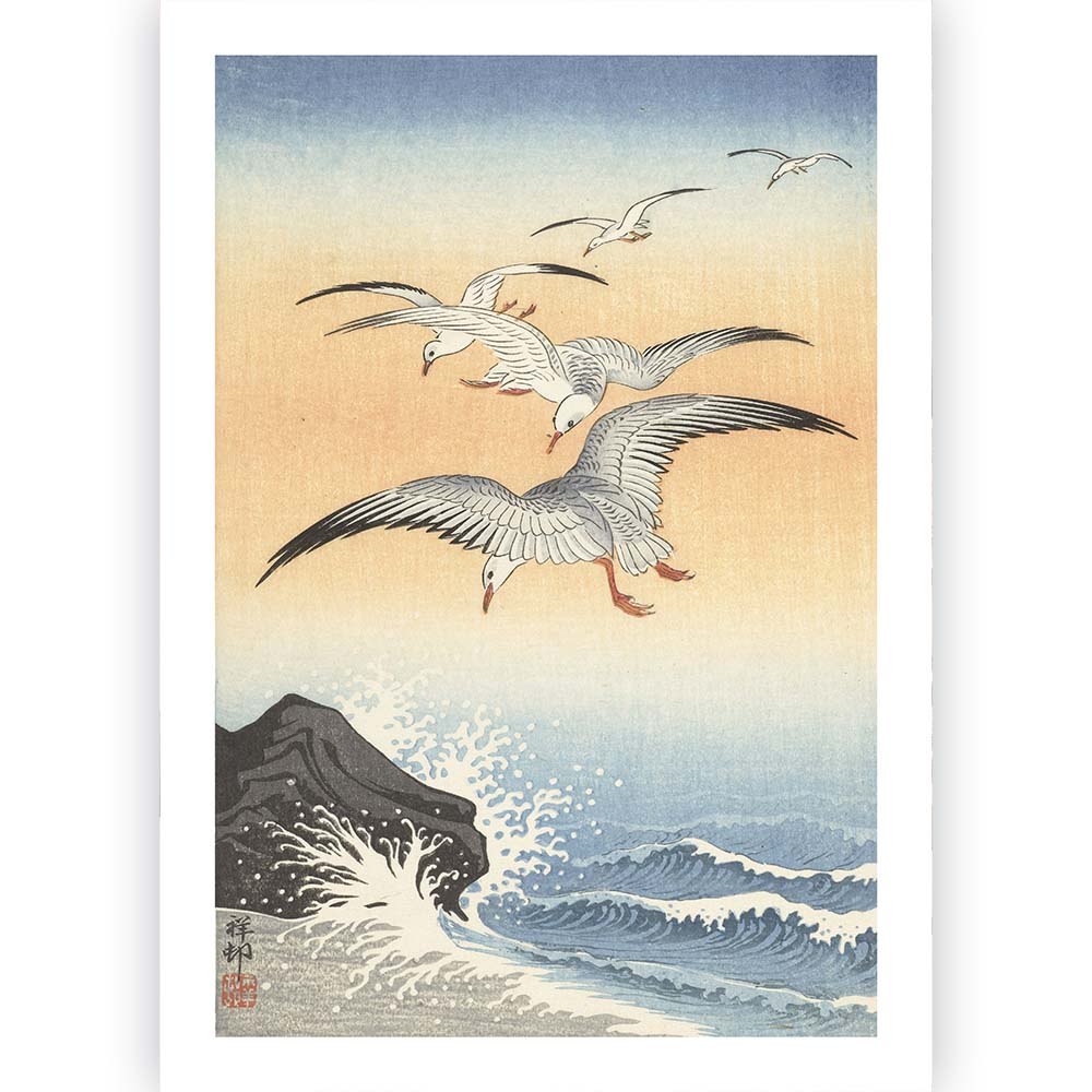 Poster Ohara Koson - Seagulls 40x60 cm