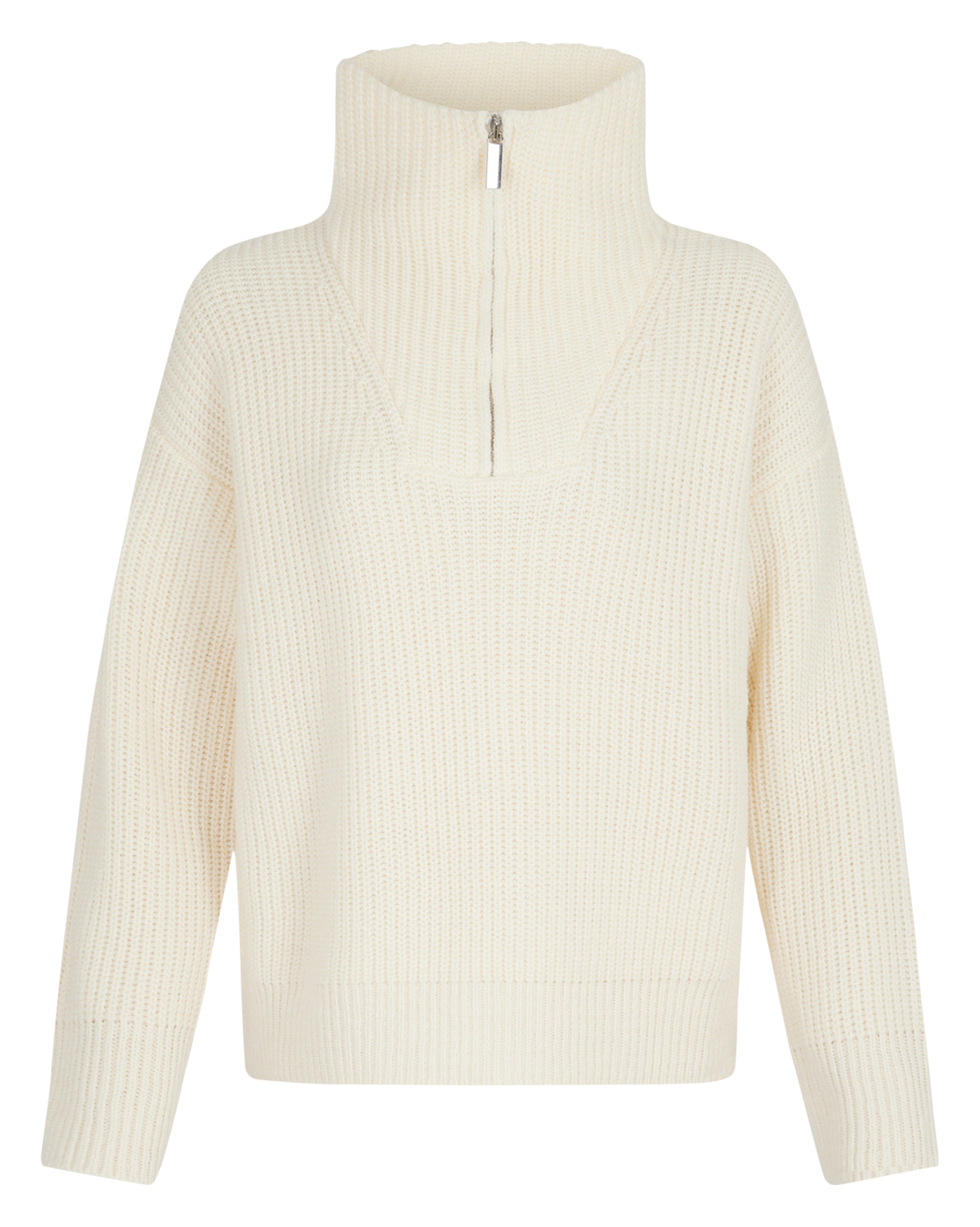 JAZZY - Pull col montant en laine mélangée | Blanc