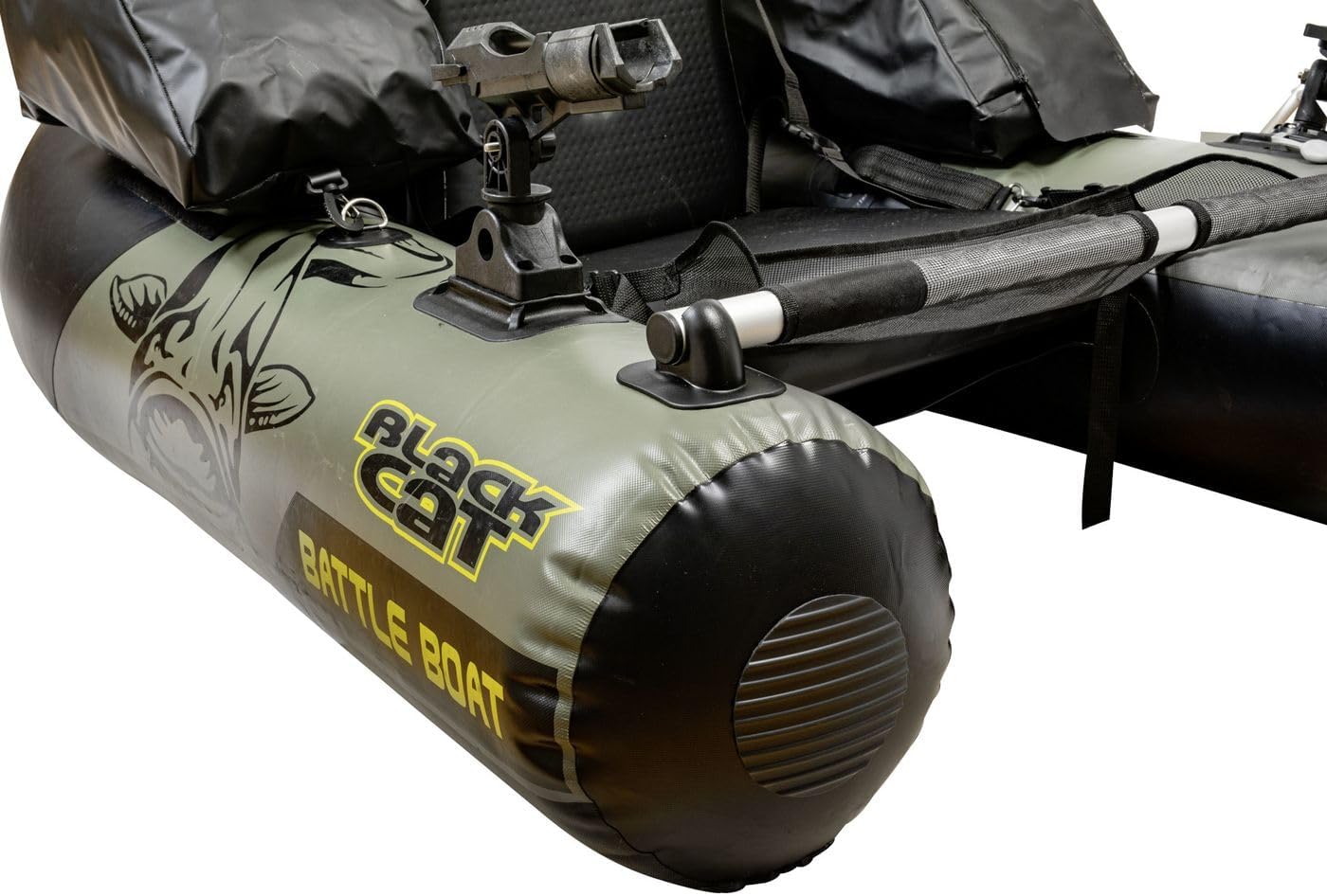 Black Cat Battle Boat - Bellyboot zum Wallerangeln, Belly Boot zum Wallerfischen, Angelboot