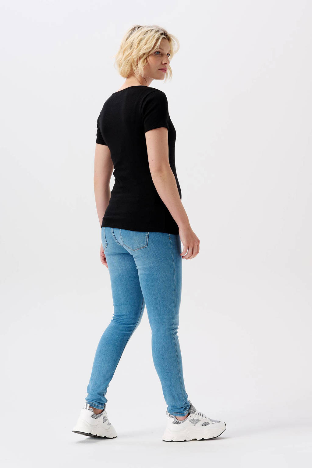 Noppies ribgebreid zwangerschapsshirt Sanson zwart