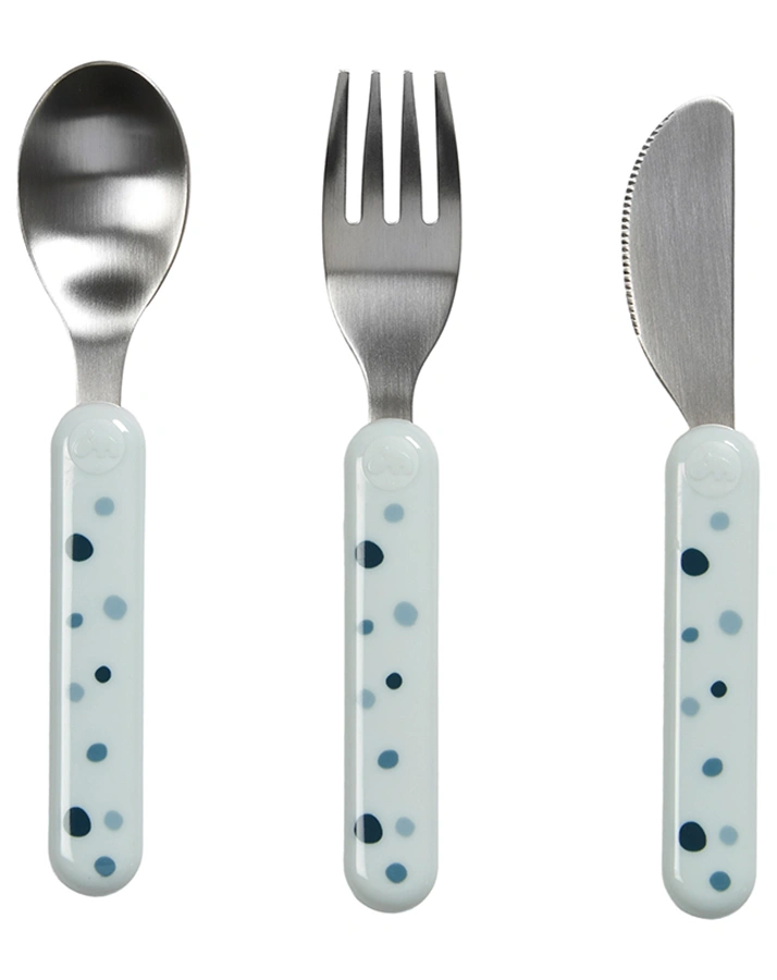 Besteck-Set DREAMY DOTS 3-teilig in blau
