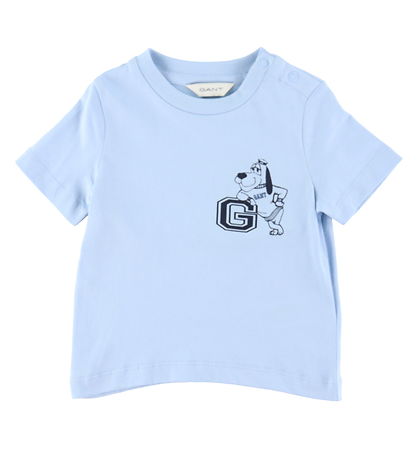 GANT T-Shirt - Fresh Blue m. Hund