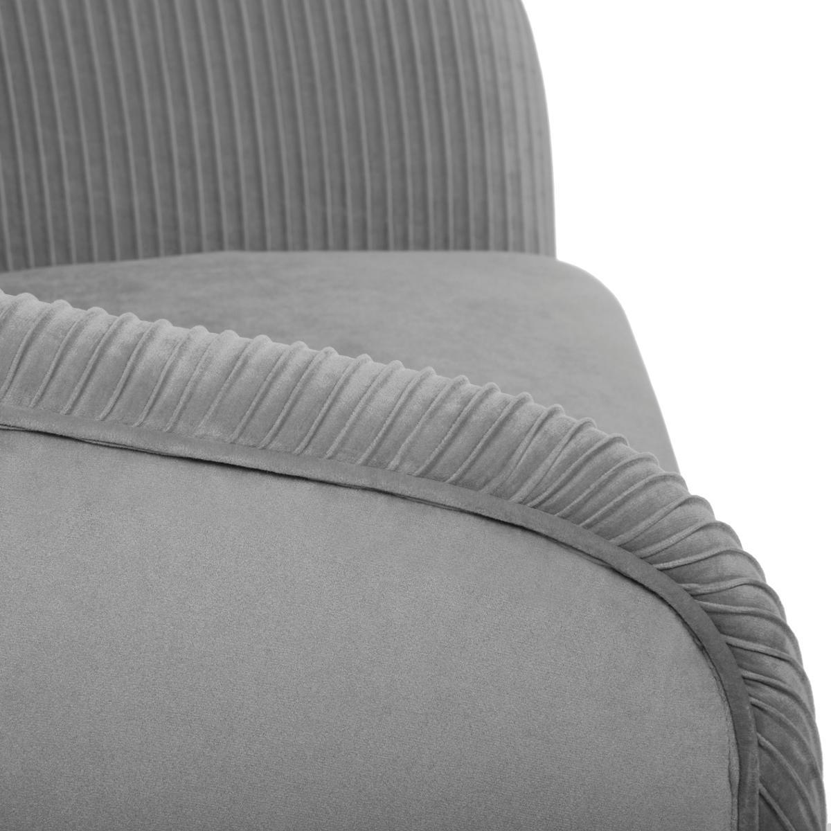 FAUTEUIL VELOURS SOLARO GRIS