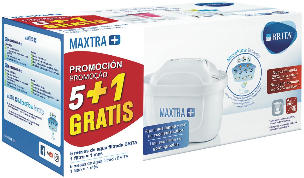 Pacote com 5 filtros de água Maxtra+ (código 17002454)