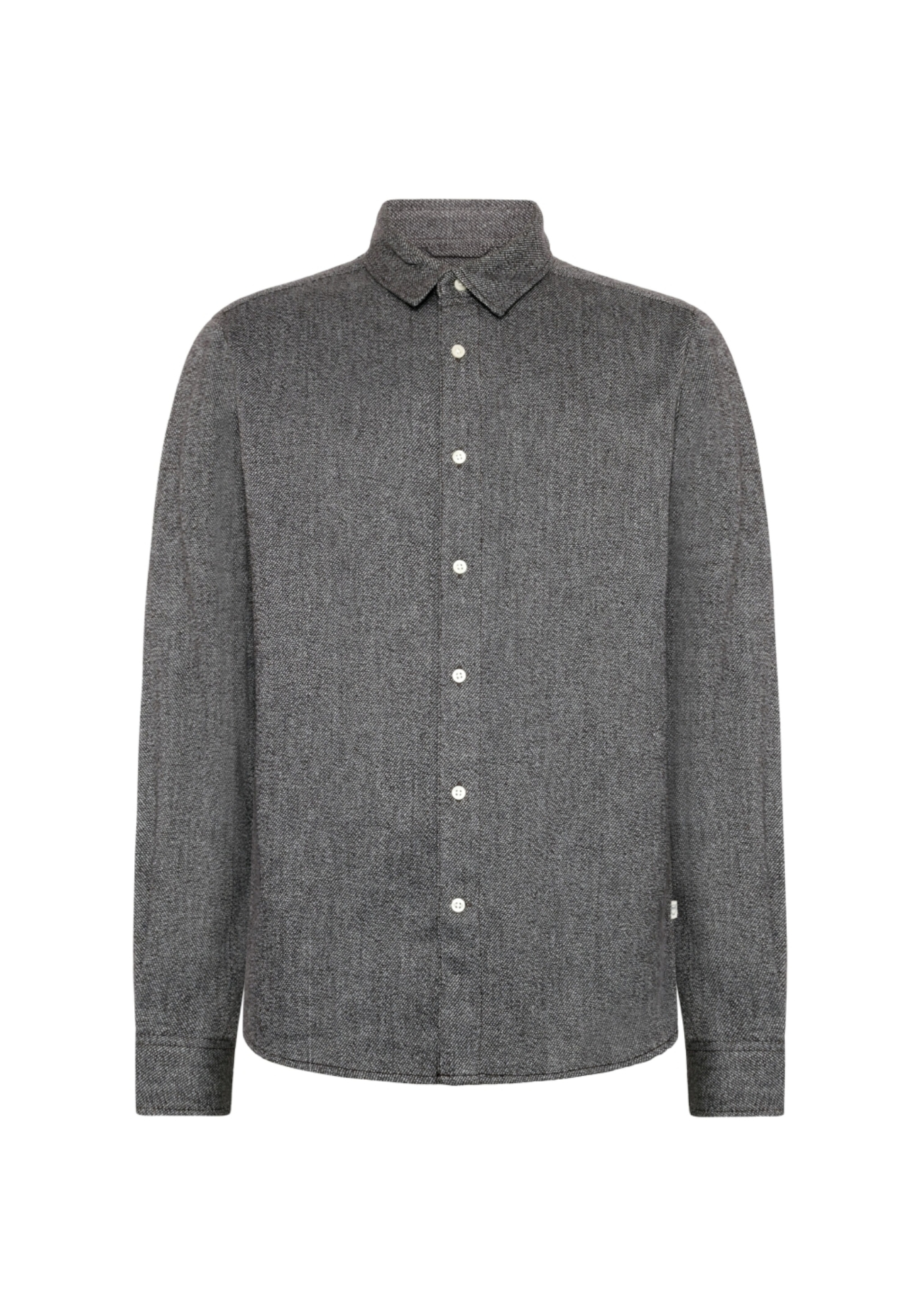 Knowledge Cotton Apparel Hemd Melangé Shirt Chocolate Torte
