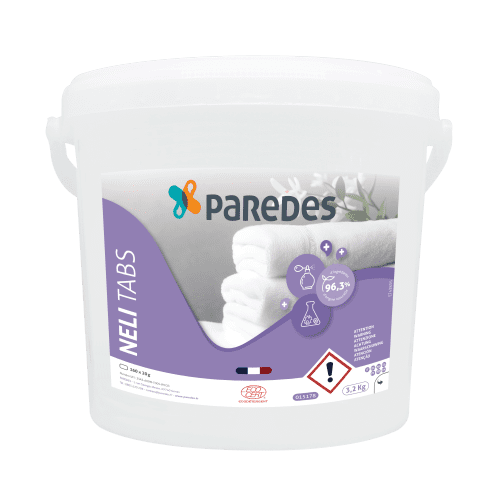 Tablettes linge parfumées Ecocert Paredes Neli Tabs seau de 160