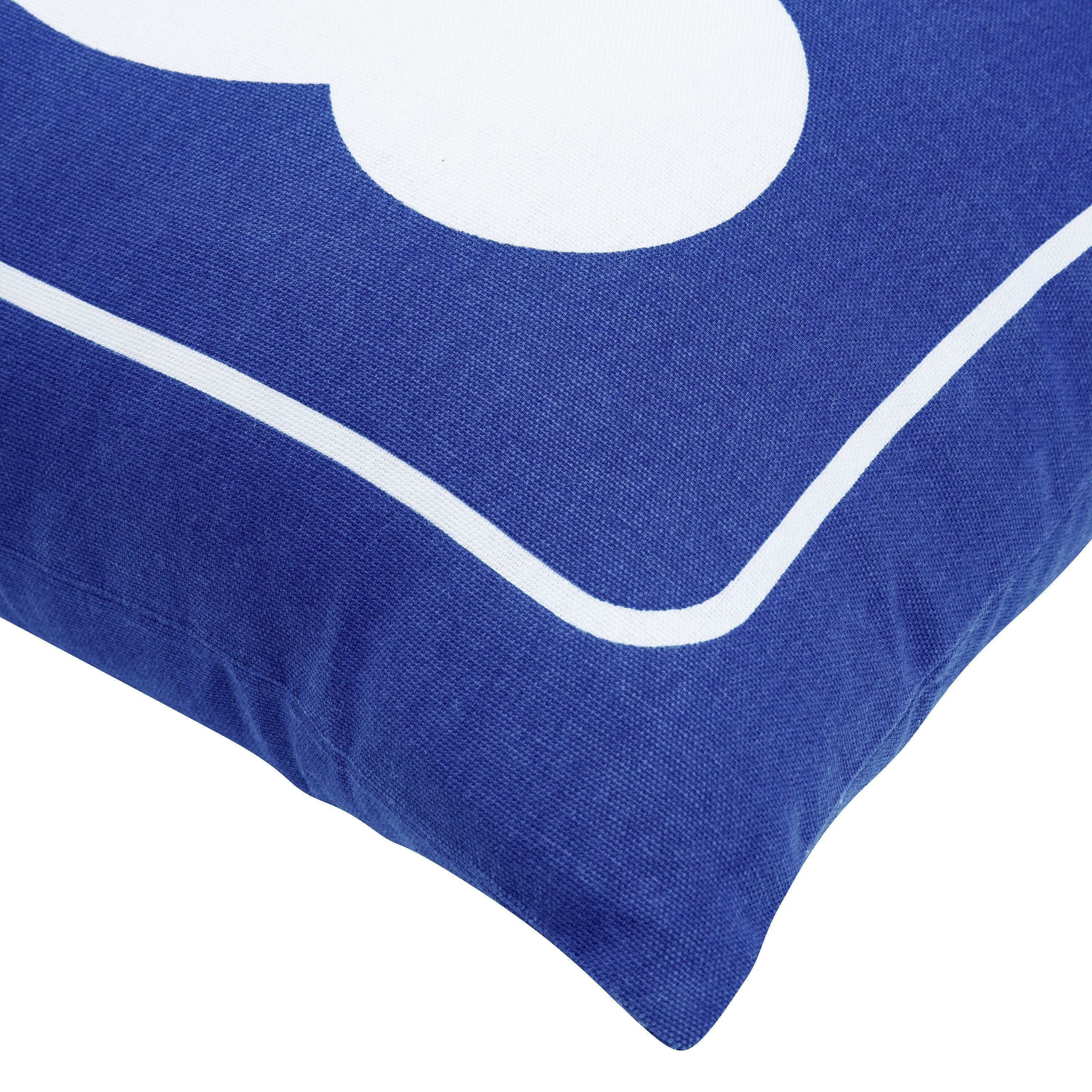 SE-PICTO Kissen Teddy 45x45cm - Blau / B: 45.0 cm x H: 45.0 cm