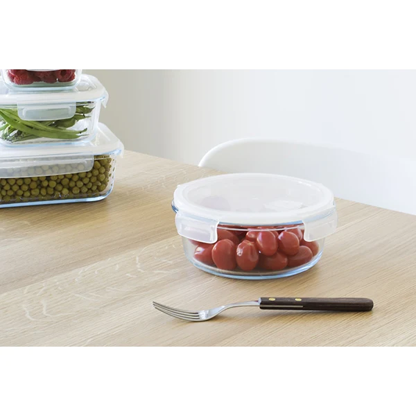 Plat boite ronde en verre 950 ml Pebbly