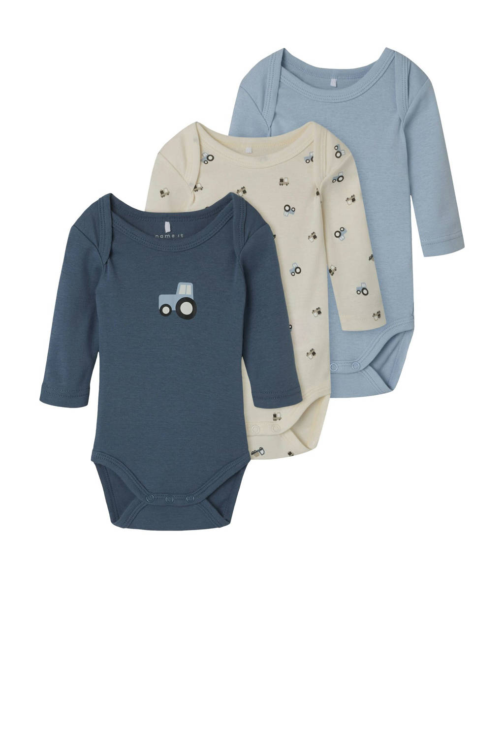 NAME IT romper NBMNIGHTSUIT - set van 2 blauw/ecru
