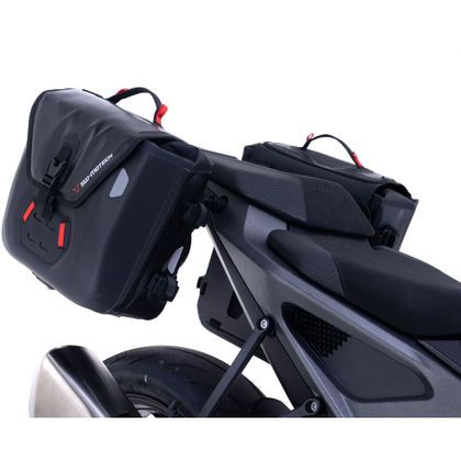 Sacoches cavalières SW-MOTECH SysBag WP M/S (17-23 litres/12-16 litres) complet avec support - Noir