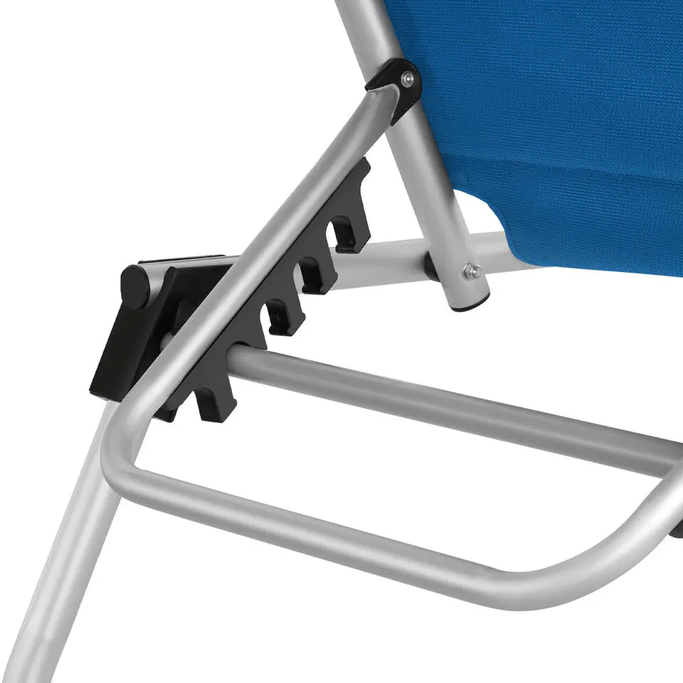 tectake Ligbed Lorella gestoffeerd, inklapbaar, Blauw