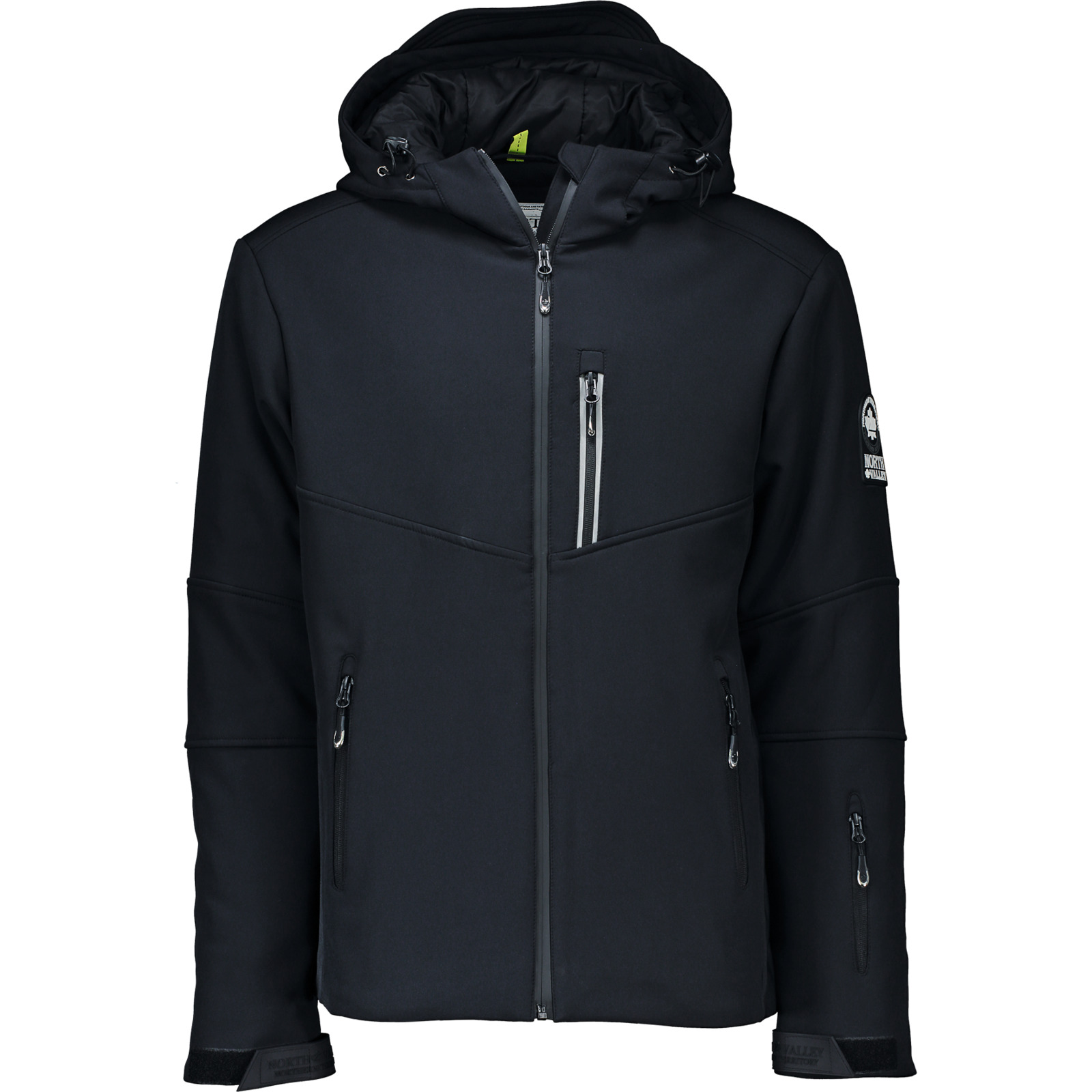 North Valley Herren-Softshelljacke Lillo L, schwarz