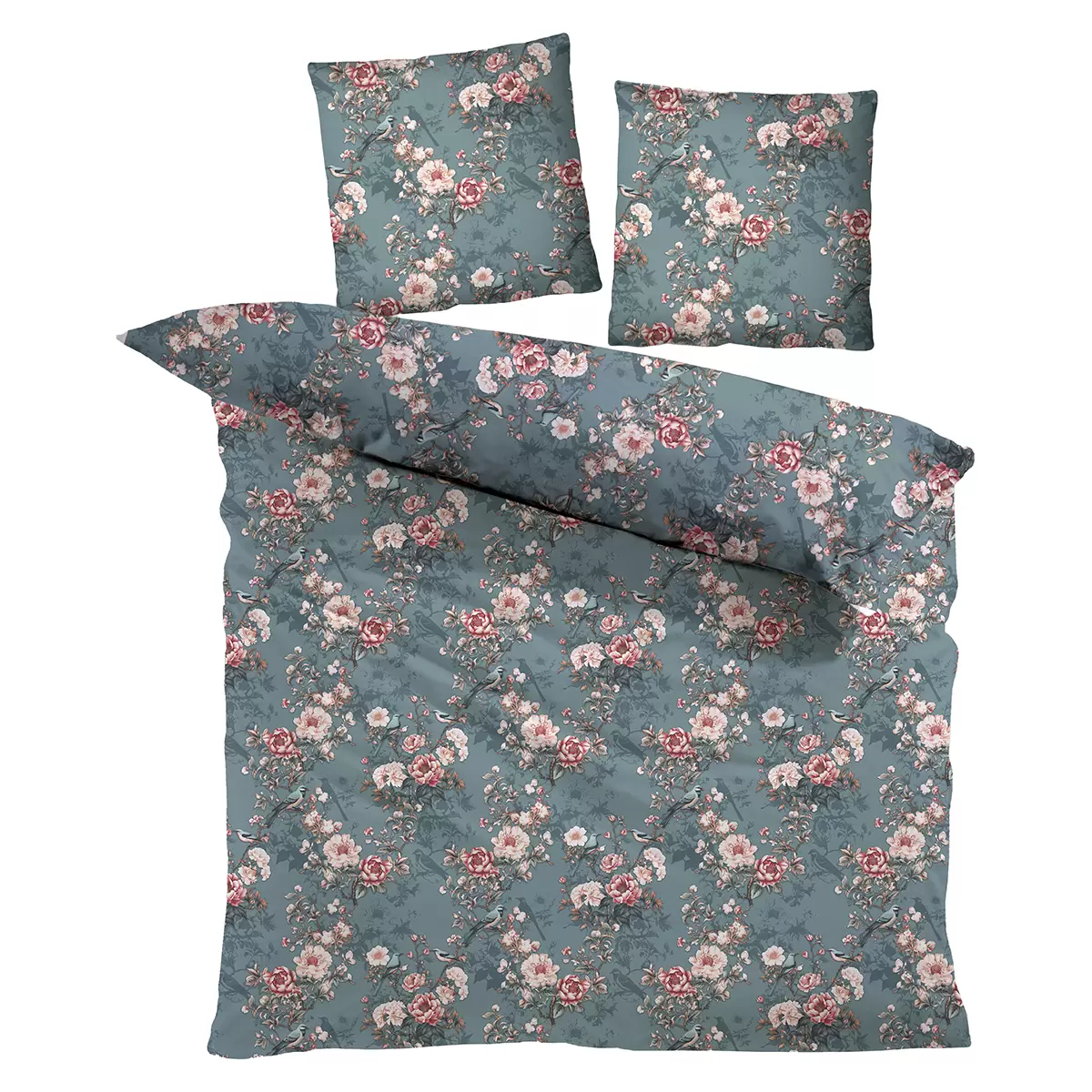 Bettwäsche-Set Flora jadegrün