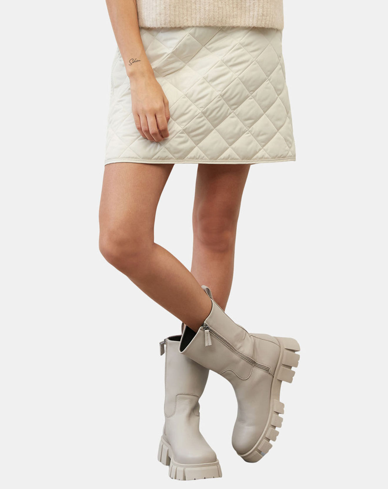 Marc O'Polo Jupe courte matelassée Padded écrue