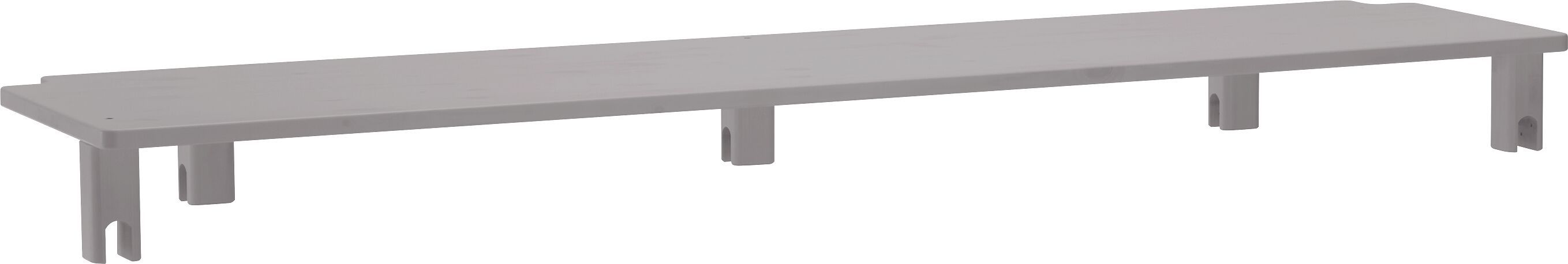 CLASSIC HB Schreibtisch 200cm grau - Grau / B: 210.0 cm x T: 52.5 cm