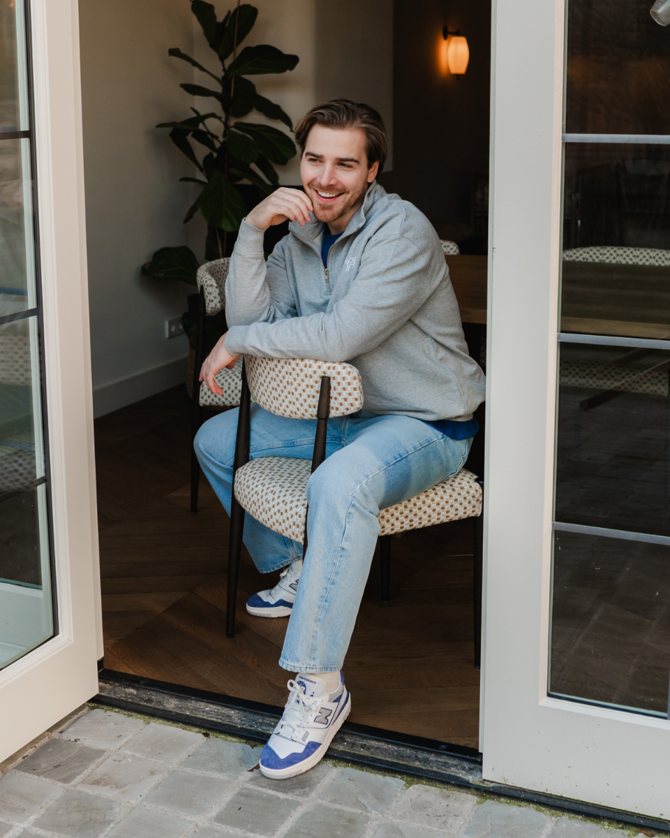 Aquila Zip sweat Grijs Herensweater