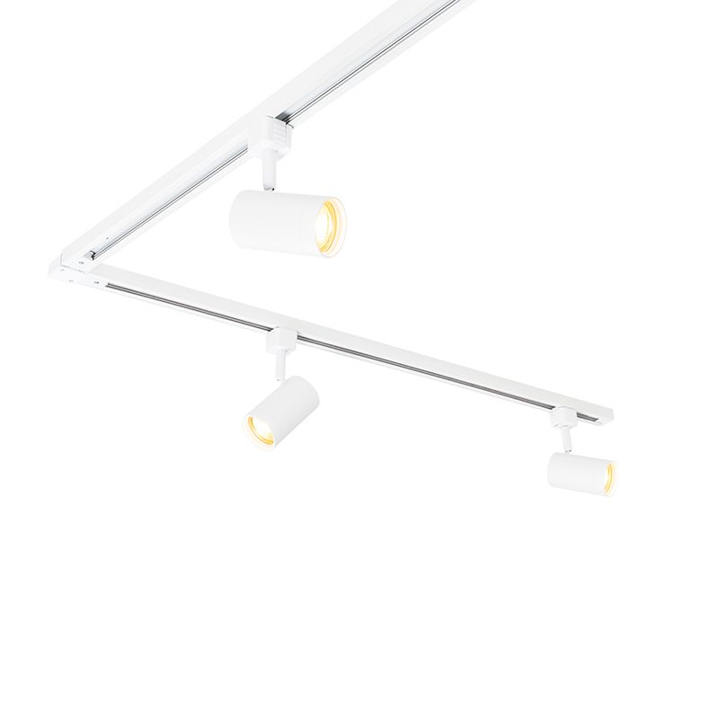 Smart railsysteem wit 1-fase 5-lichts incl. Wifi GU10 - Iconic Jeana