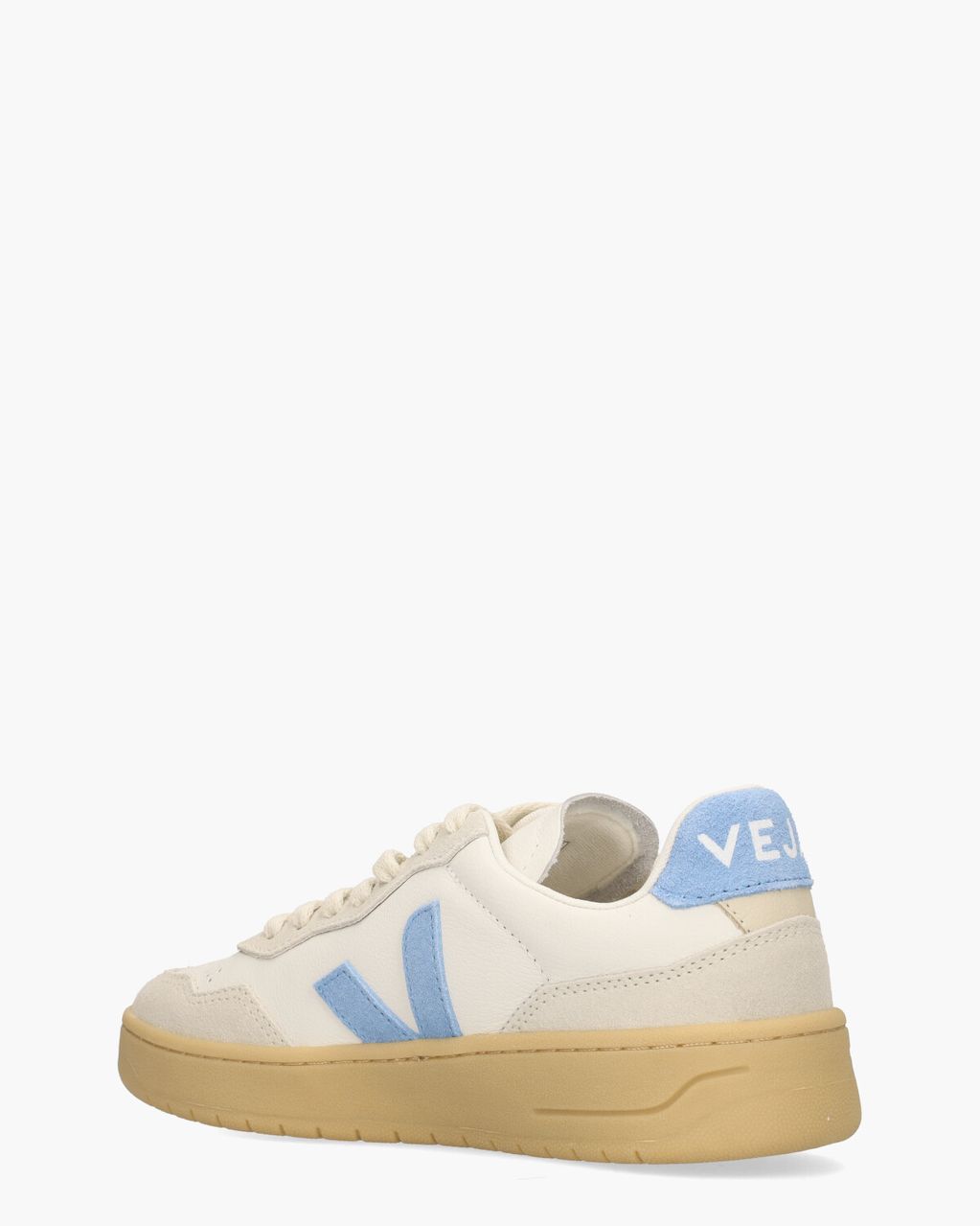 Veja V-90 O.T. Leather Wit/Blauw Damessneakers