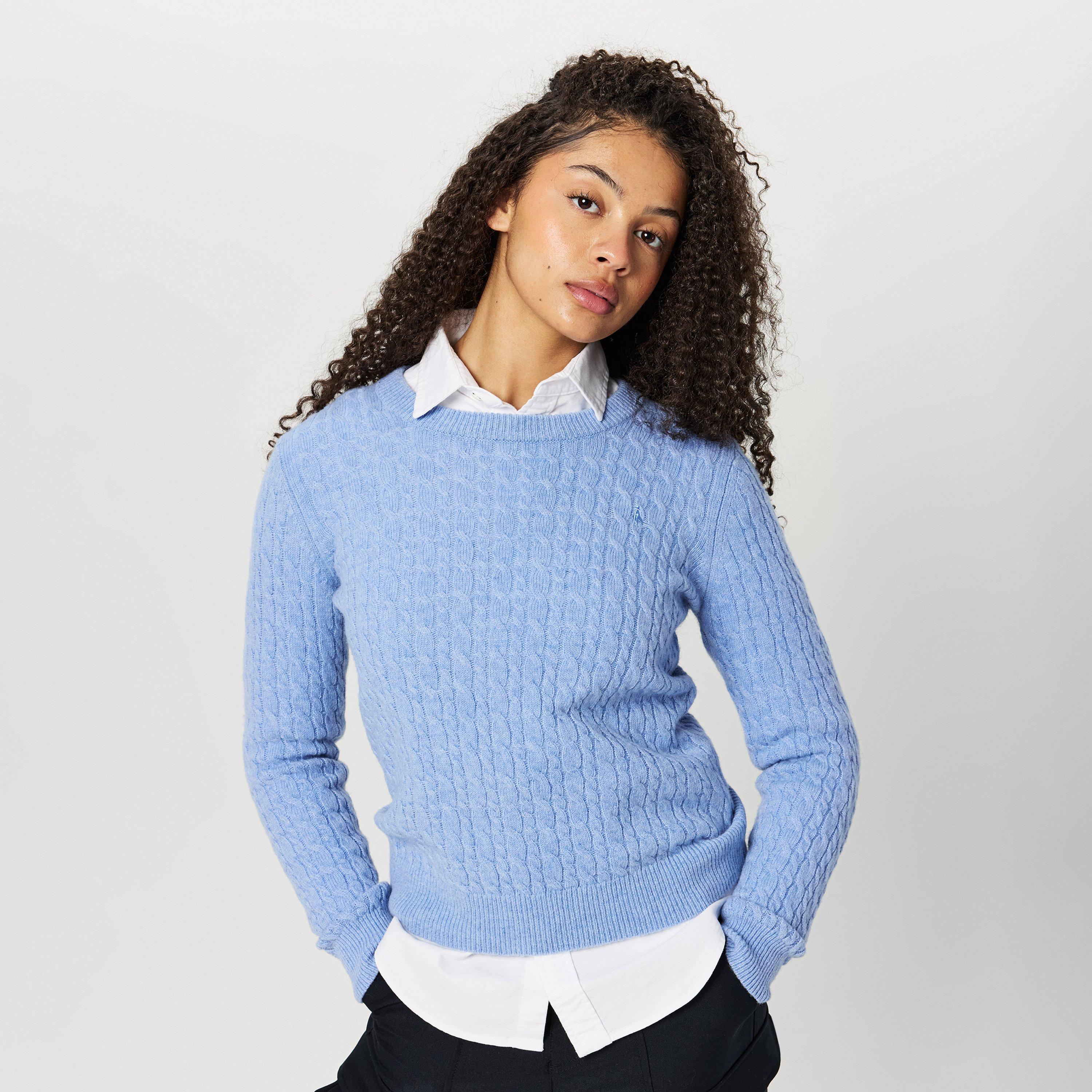 Jack Wills Tinsbury Merino Wool Blend Cable Knitted Jumper