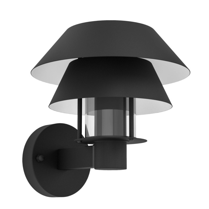 Eglo Chiappera udendørs væglampe Ø22 cm sort/hvid