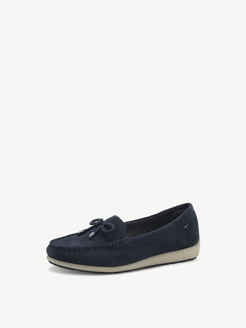 Leren Instappers - blauw