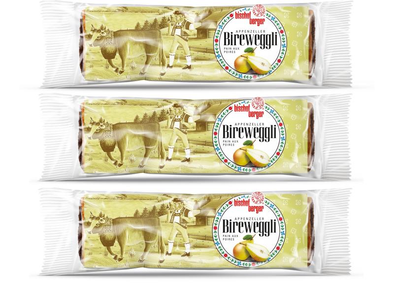 Bischofberger Appenzeller Bireweggli 3 x 70 g Fruchtig-süsses Gebäck mit Birnenfüllung