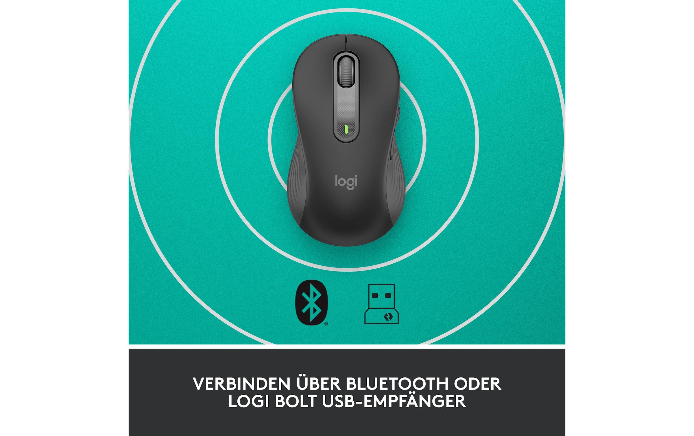 Logitech Maus »Signature M650 L left Graphite« kabellos