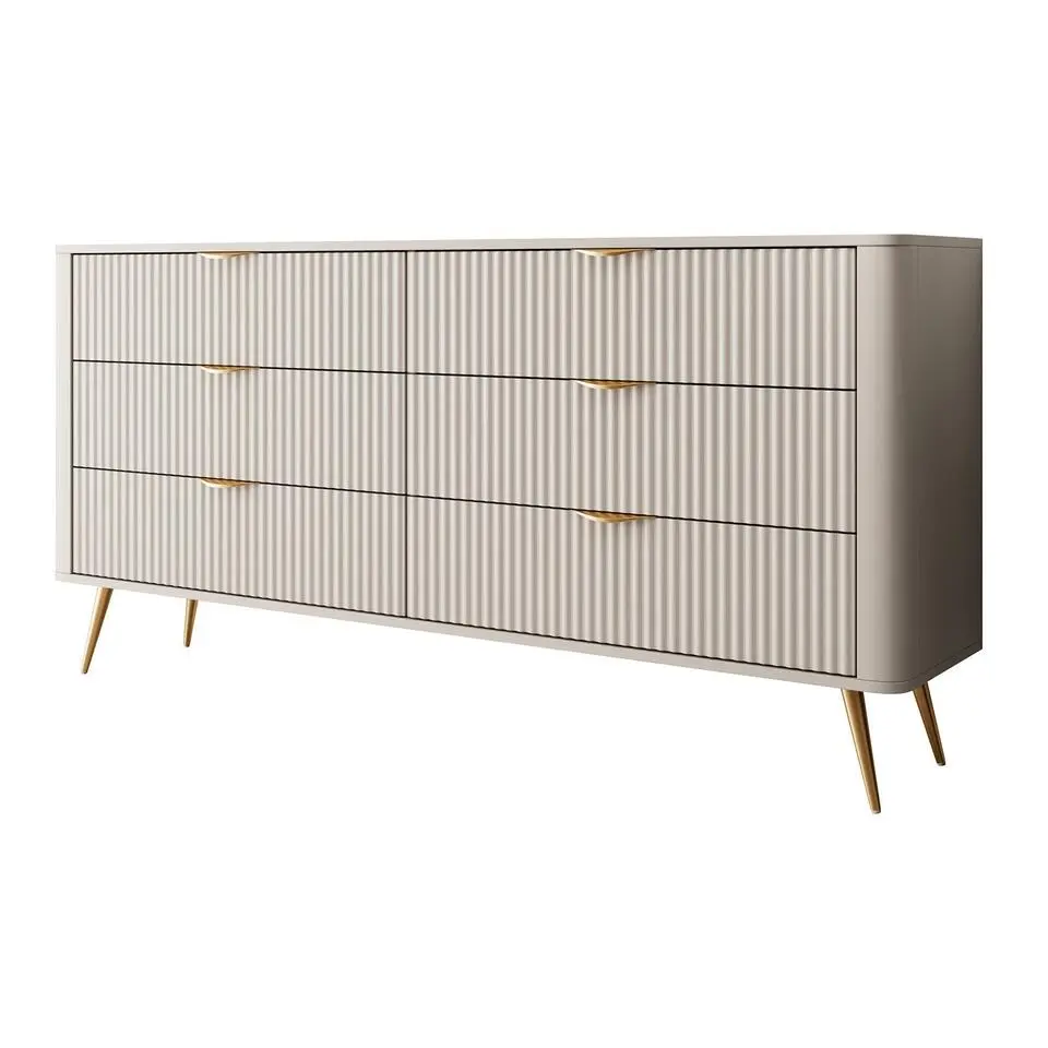 Meubella - Ladekast Lima - Beige - 163 cm