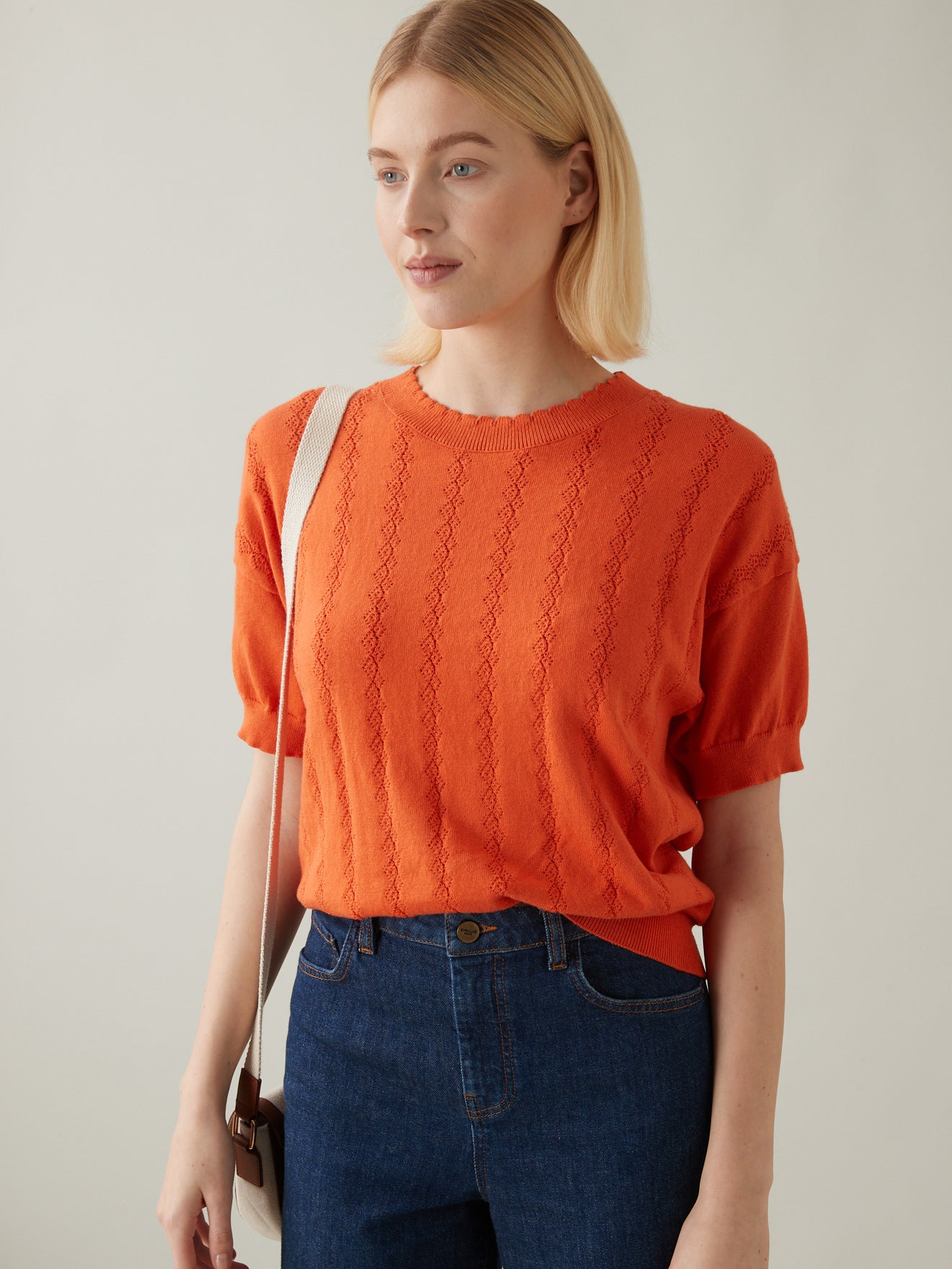 Pull maille pointelle femme coton et cachemire