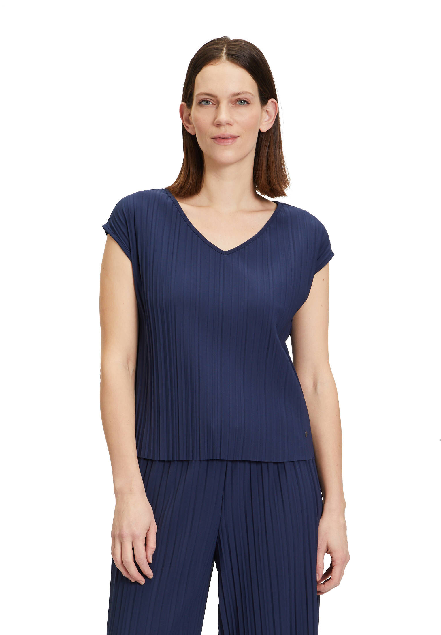 Betty & Co| Damen Rundhals-Shirt mit Plissee