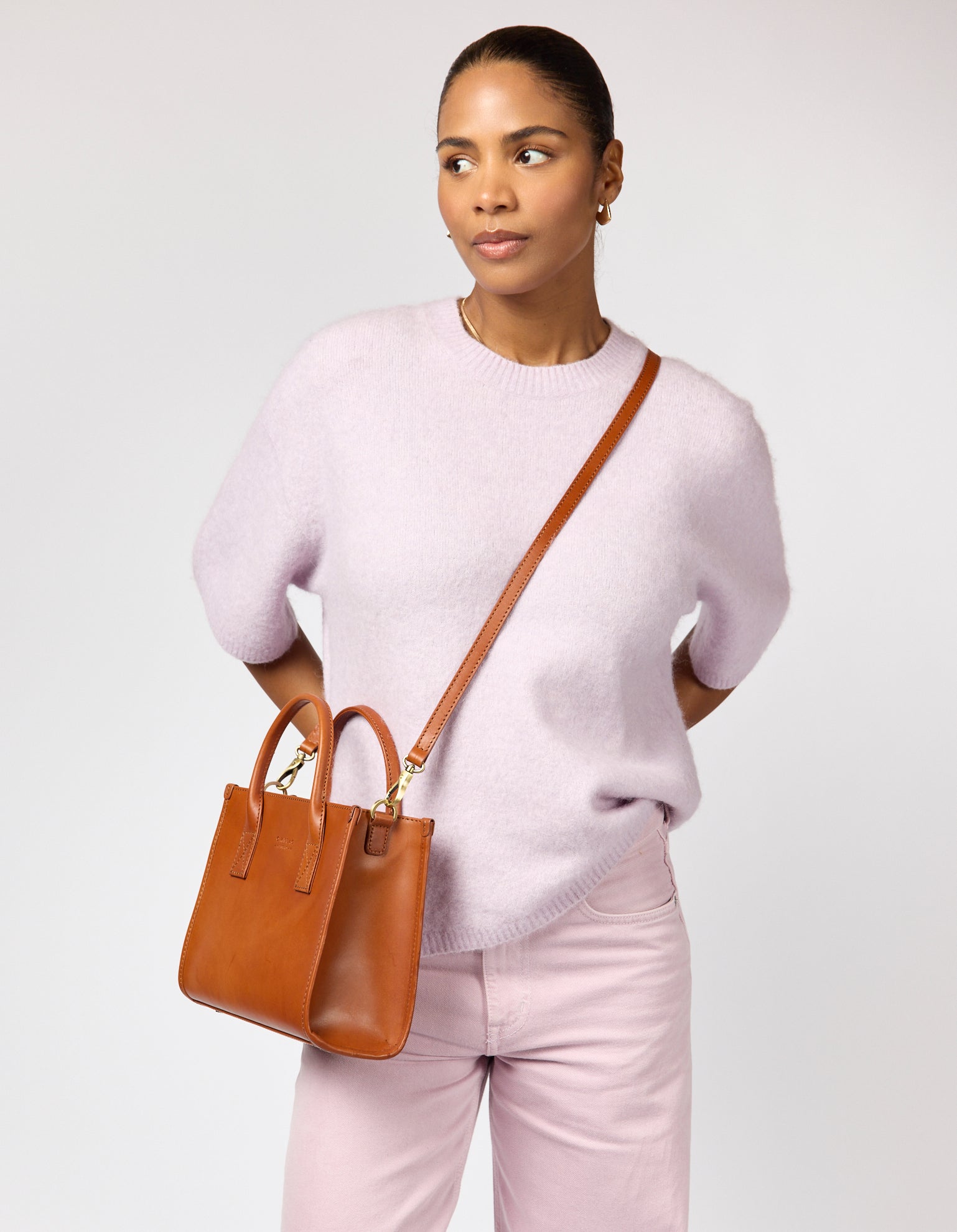 Jackie Midi   Leather Strap - Cognac Classic Leather