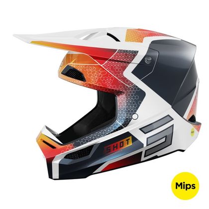 Casque cross Shot RACE - PHASER 2025 - Bleu / Rouge