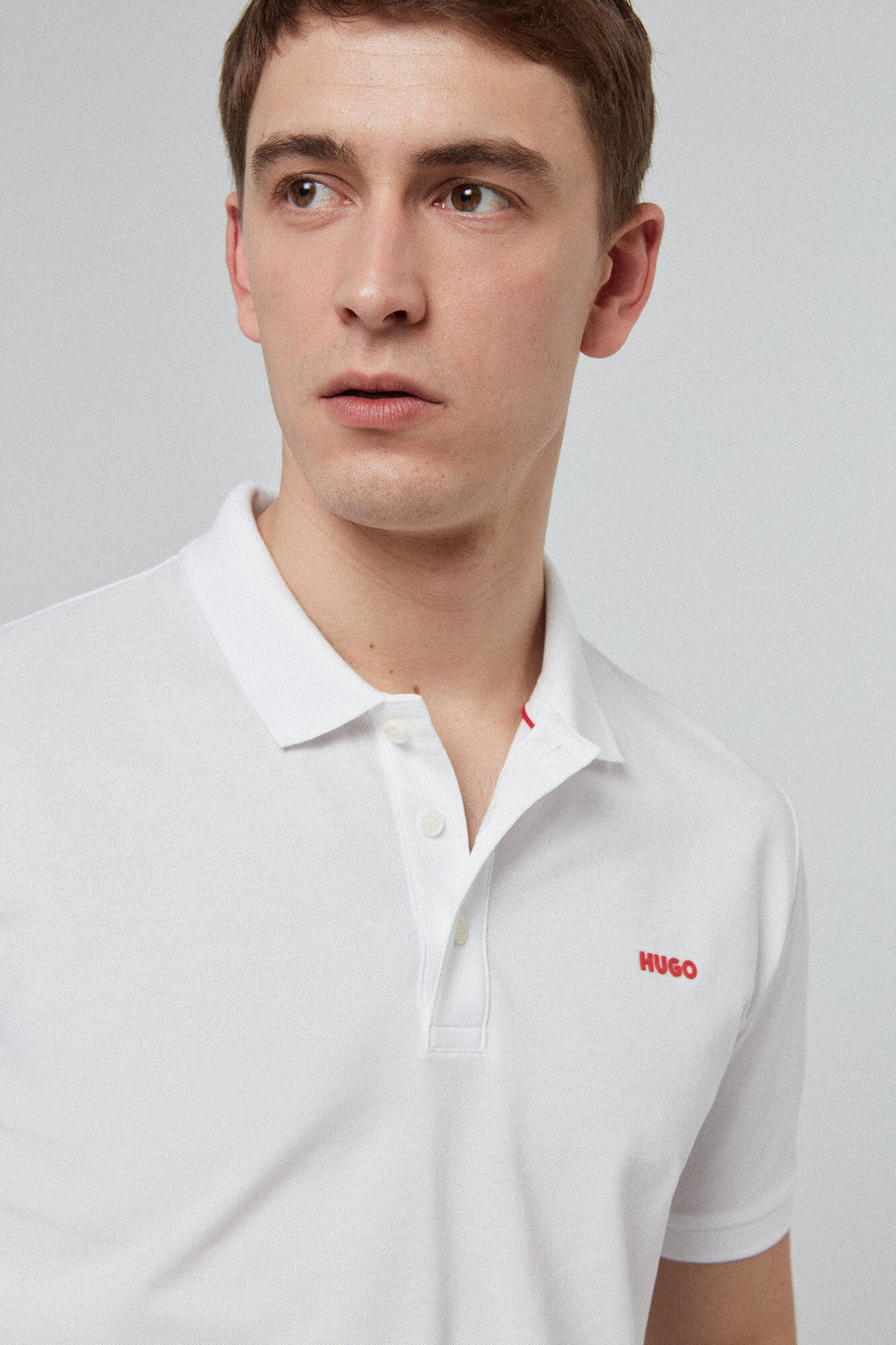 Camisa polo de manga curta - branca