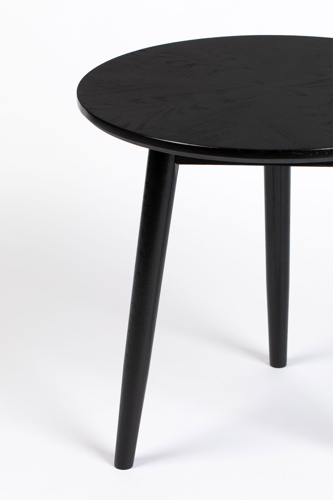 Beistelltisch rund FABIO 50 cm Eiche schwarz