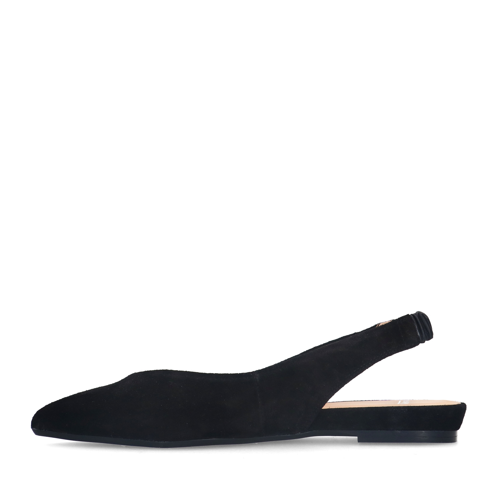 Zwarte suède slingbacks