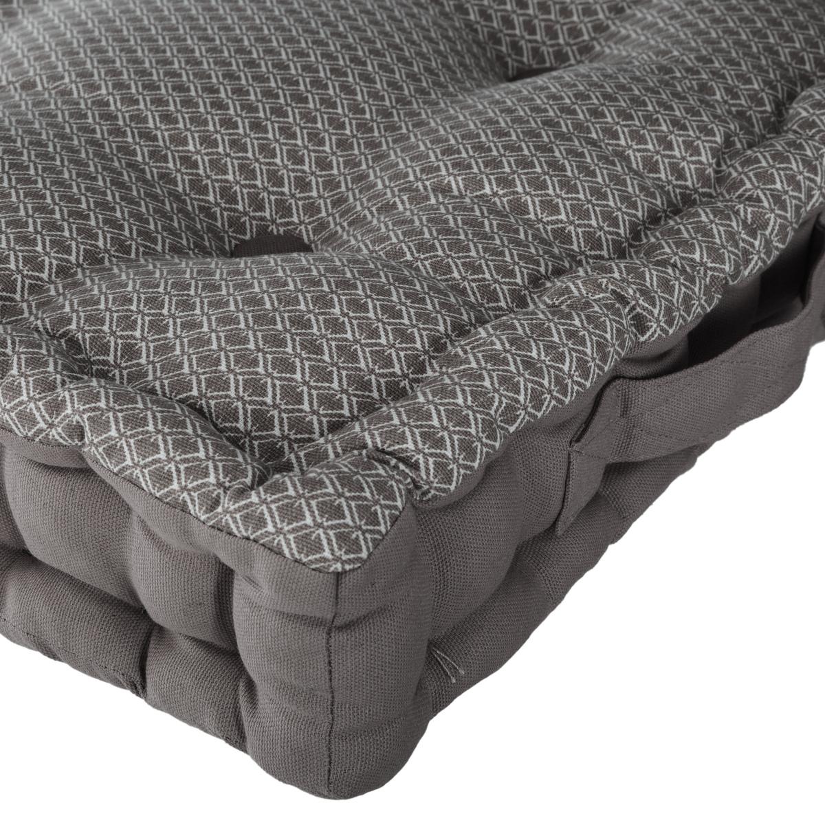 COUSSIN SOL OTTO GRIS 40X40X8CM
