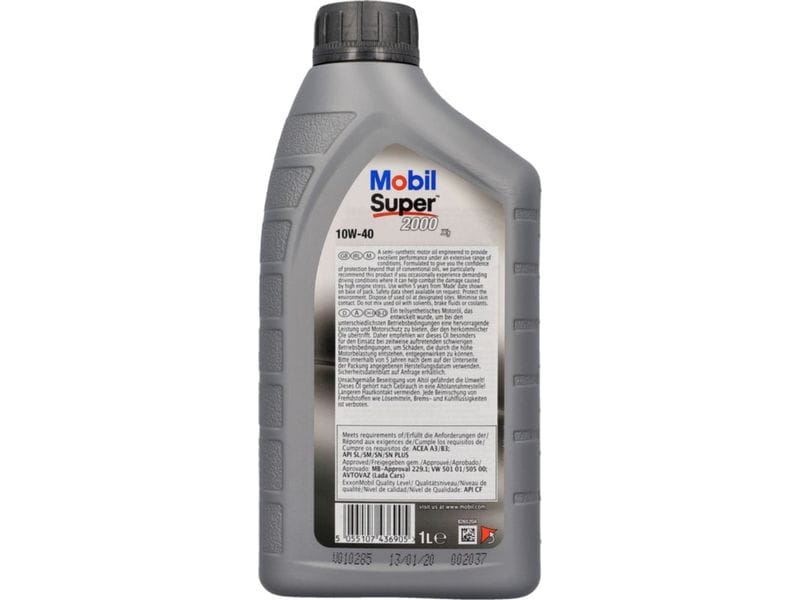 Mobil Motorenöl Super 2000 X1 10W-40, 1 l Motorenöl für Otto- und Dieselmotoren