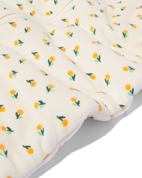 gigoteuse bébé manches amovibles velours matelassé fleurs blanc cassé