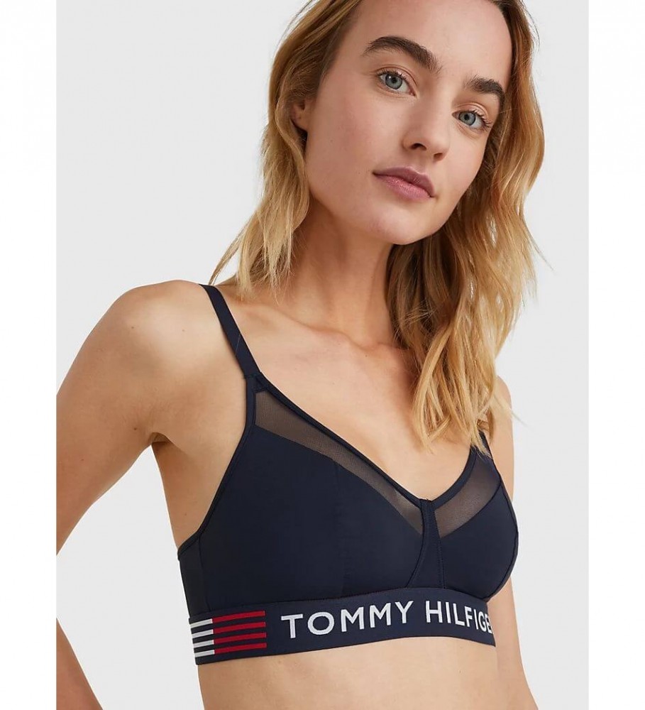 Sutiã Triângulo Elástico Azul Marinho Tommy Hilfiger