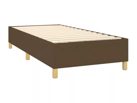 Sommier à lattes de lit Marron foncé 100x200 cm Tissu