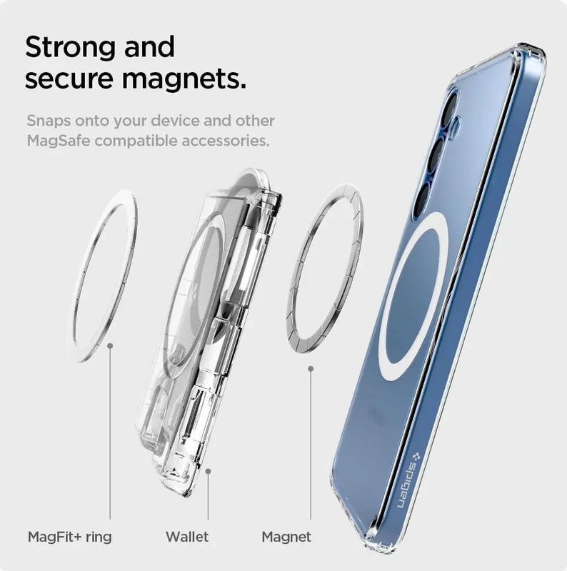 Spigen - Ultra Hybrid - Kaarthouder - Zwart - Polycarbonaat - Voor MagSafe